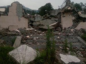 철거로 폐허가 된 복음교회