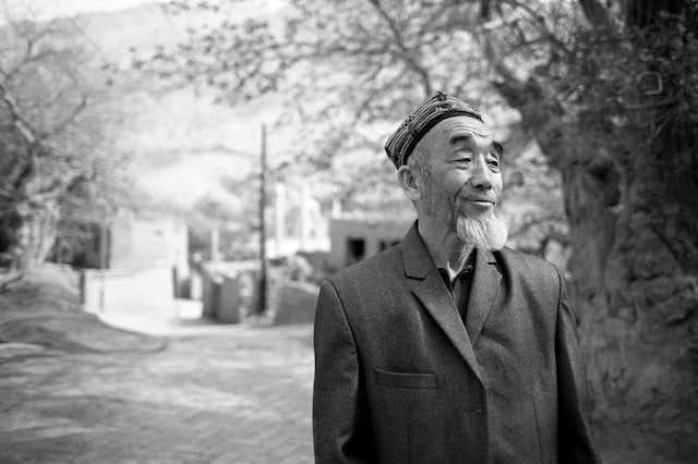 투루판 근처 마을에 사는 위구르족 노인. © Maxime Crozet
