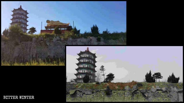 영보사(靈寶寺) 사찰의 석가모니 와상 해체 전후