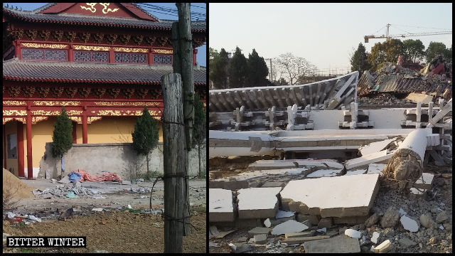 철거되기 전후 서사 본당의 모습