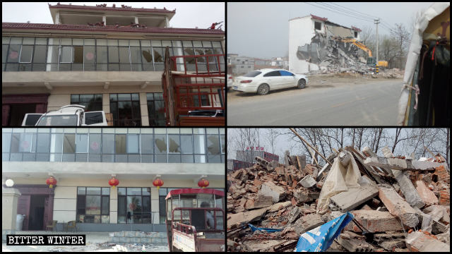 백만 위안(약 1억7천만 원) 가까운 비용으로 건축된 개인 가정 집이 철거되었다