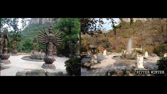 경관구에 있다가 철거된 12 지신상 중 여덟 개의 상