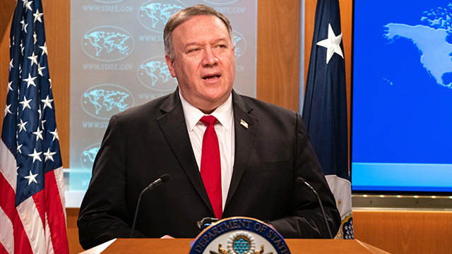 인권 보고서를 소개하는 폼페이오(Pompeo) 미 국무장관