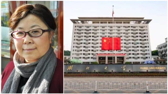 자신이 한 발언으로 인해 후베이대학교에서 쫓겨난 량옌핑 씨