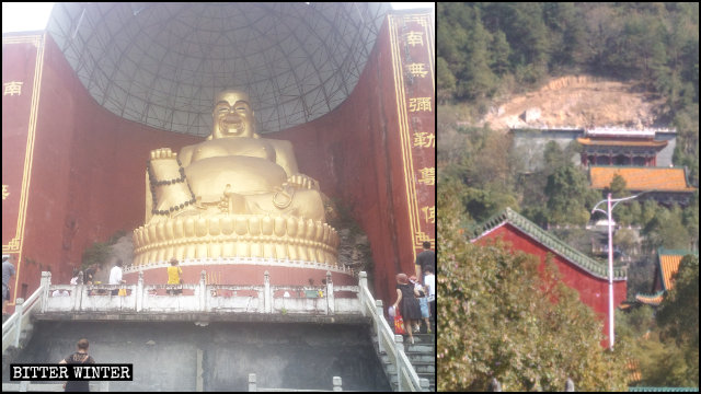 철거 전후 영복사(永福寺) 미륵상의 모습